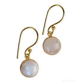 Moonstone Dew Drop Earrings, India