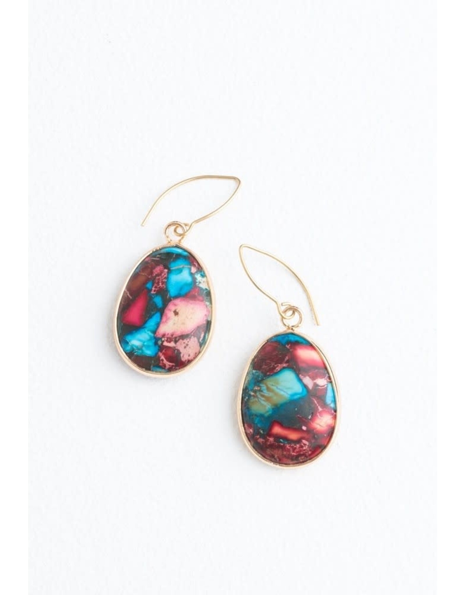 Mosaic Jasper Earrings, Asia