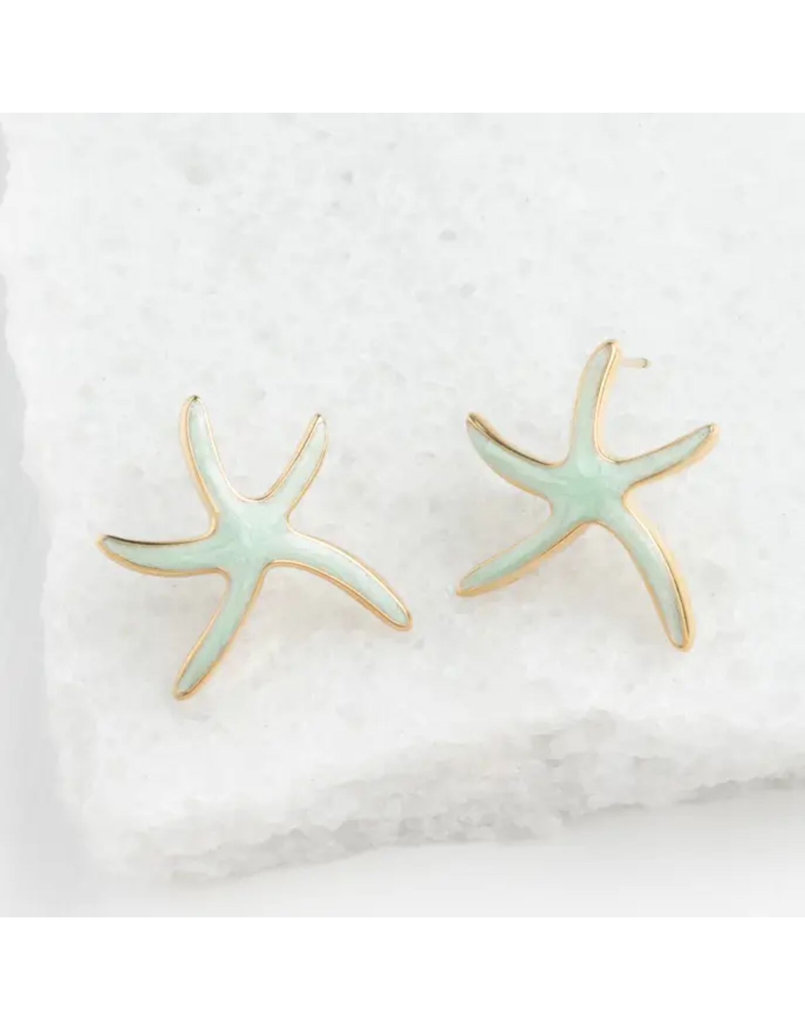 Starfish Hope Studs in Mint- Nautical Earrings, Asia