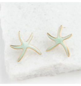 Starfish Hope Studs in Mint- Nautical Earrings, Asia