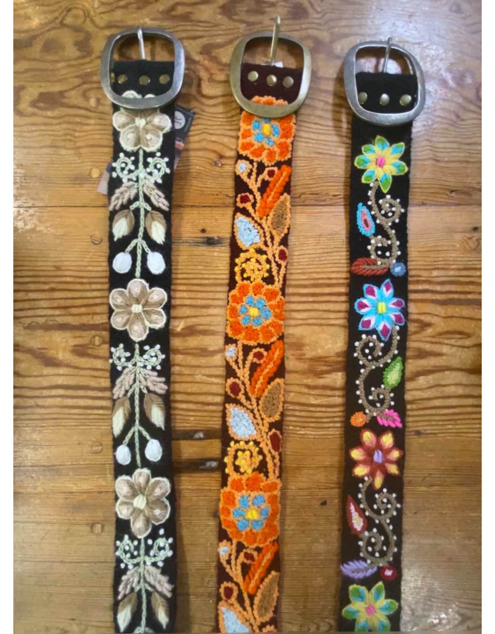 Trade roots Embroidered Belts Wide, Peru