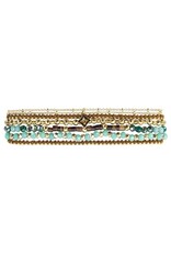 Ellen Daint Wrap Bracelet - Crystal and Stone Cote D'azur, Thailand