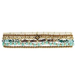 Ellen Daint Wrap Bracelet - Crystal and Stone Cote D'azur, Thailand