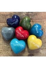 Trade roots ALL Soapstone WORD Hearts, Kenya