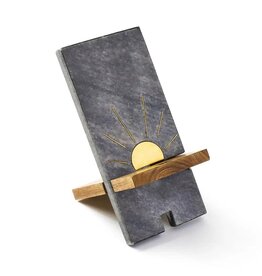 Sunrise Black Marble Phone Stand, India