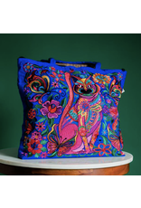 Embroidered Cat Tote Bag, Guatemala (colors vary)