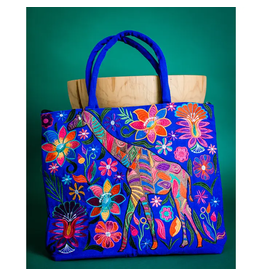 Giraffe Embroidered Tote Bag, Guatemala