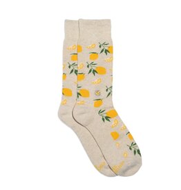 Socks That Plant Trees (Beige Lemons)