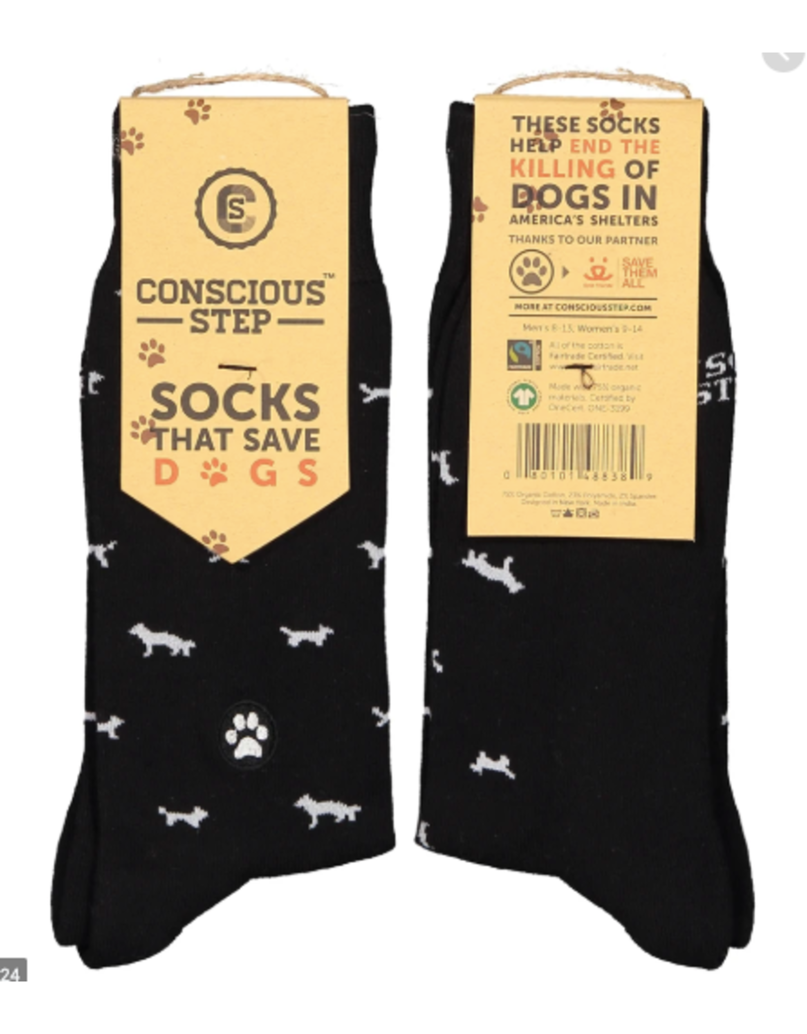 Trade roots Socks that Save Dogs, Black