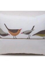 Pillow Applique/Embo 12x16" Birds On A Wire, India