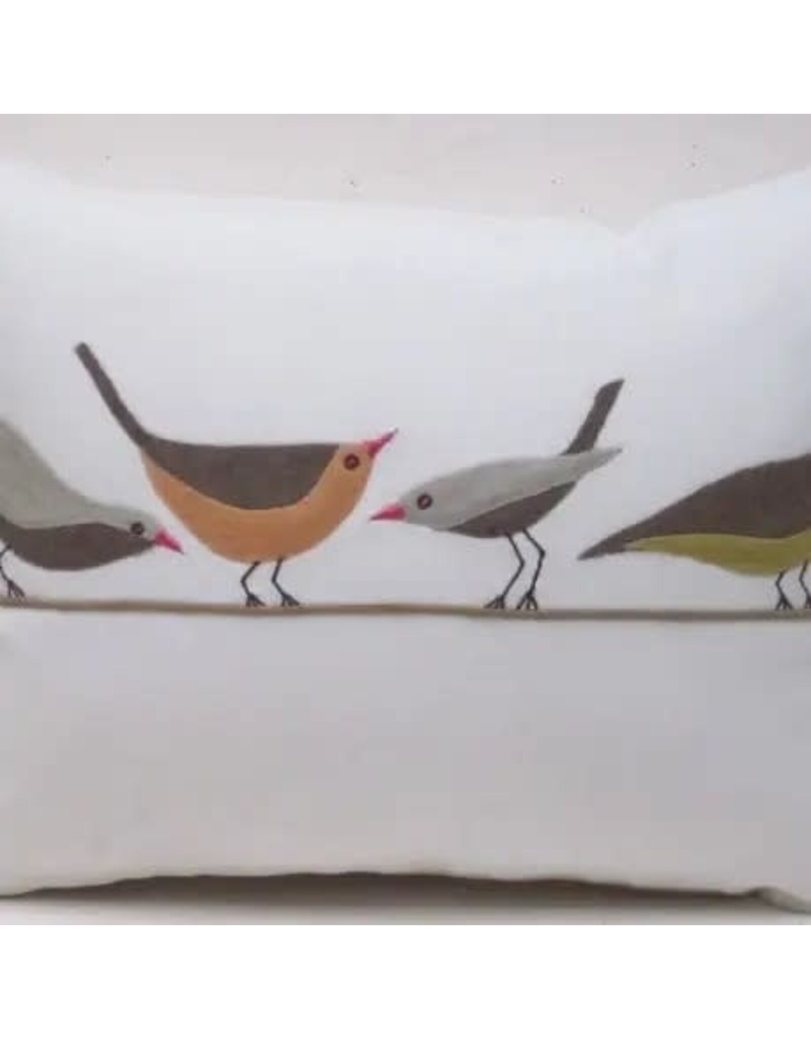 Pillow Applique/Embo 12x16" Birds On A Wire, India
