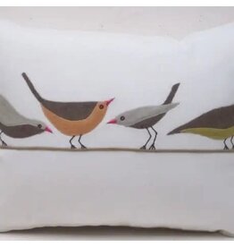 Pillow Applique/Embo 12x16" Birds On A Wire, India Pillow Applique/Embo 12x16" Birds On A Wire, India