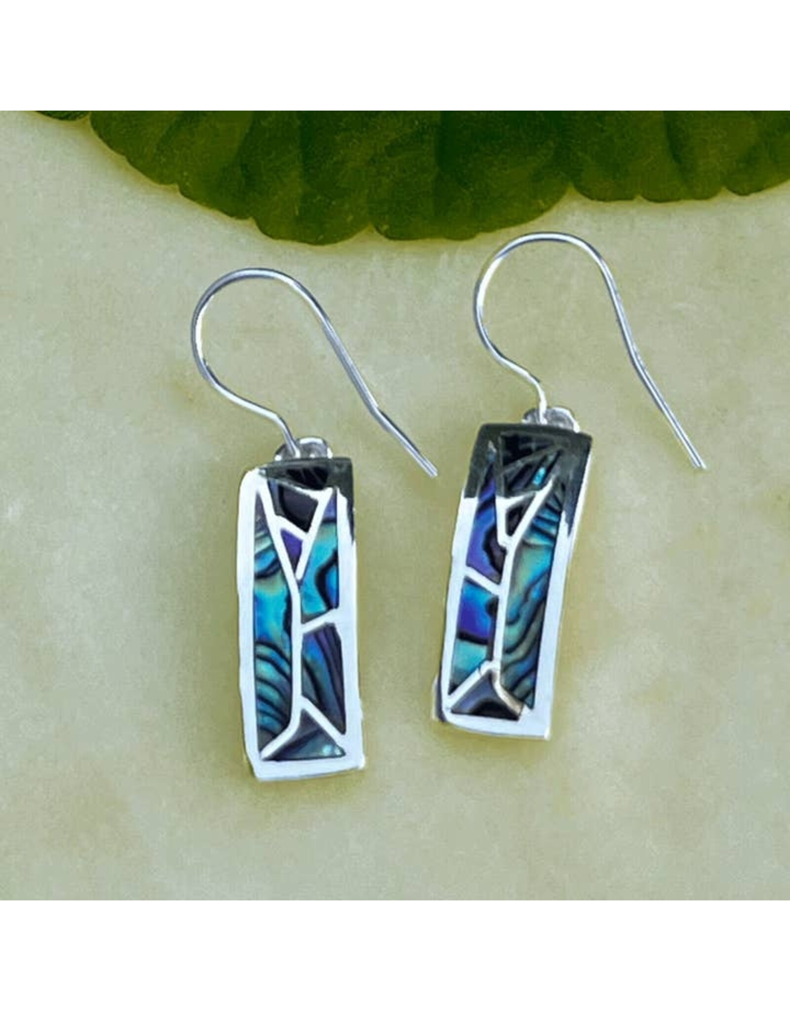 Mosaic Abalone Earrings - Sterling Silver, Indonesia