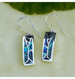 Mosaic Abalone Earrings - Sterling Silver, Indonesia