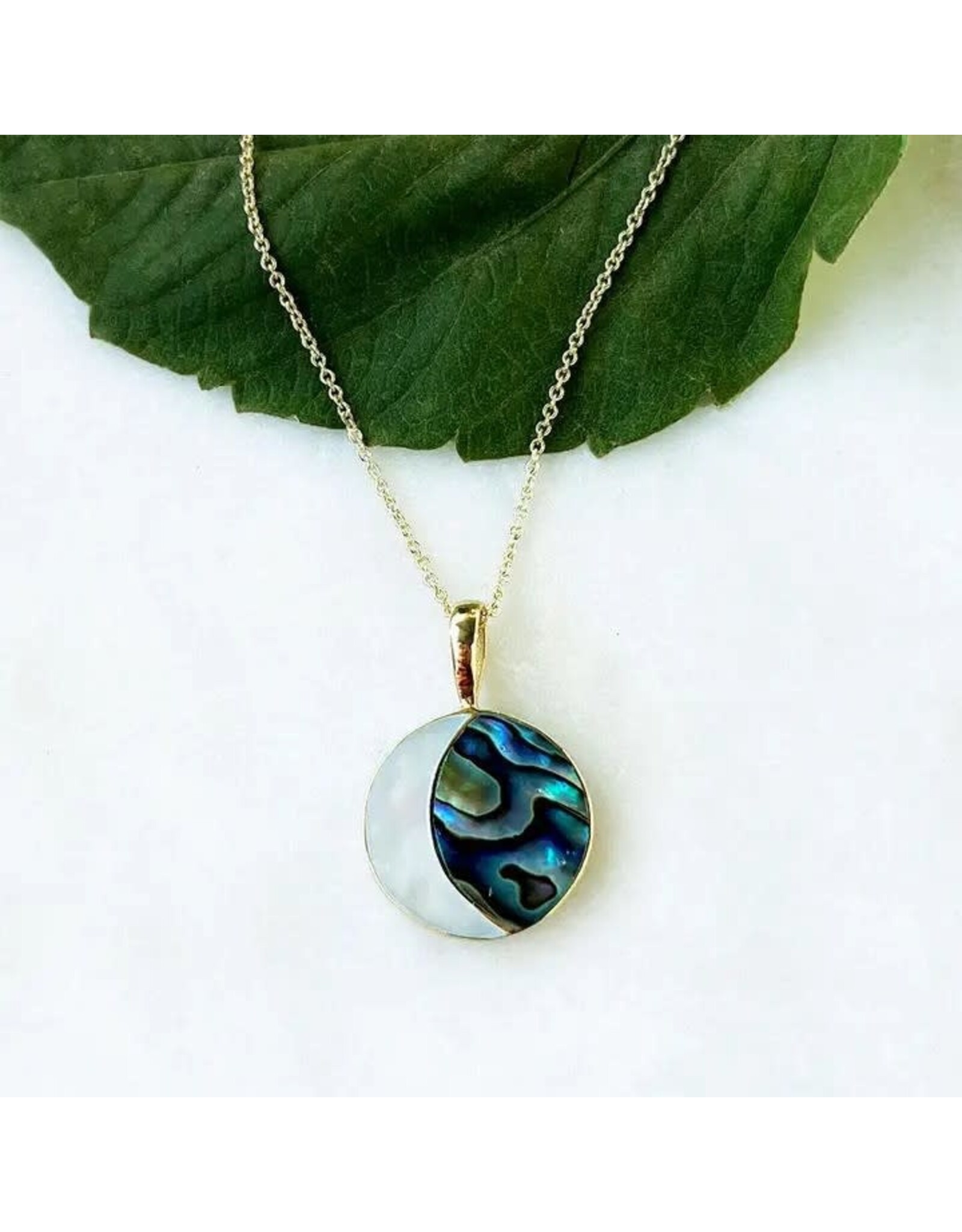 Crescent Moon Necklace - Brass, Indonesia