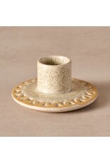 Ten Thousand Villages Tidal Etched Ceramic Taper Candle Holder, Nepal