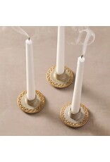 Ten Thousand Villages Tidal Etched Ceramic Taper Candle Holder, Nepal