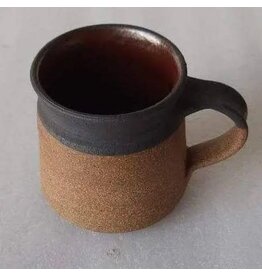 Small Rustic Handmade Matt Black Coffee/Tea Mug, India