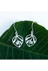 Whispering Leaf Earrings - Sterling Silver, Indonesia
