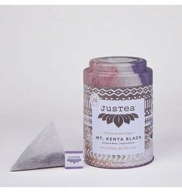 justea Mt. Kenya Black Tea Bag Tin - Organic Fair-Trade Compostable