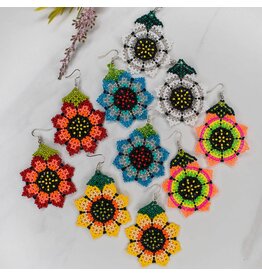 Sunflower Earrings, Medium, Guatemala