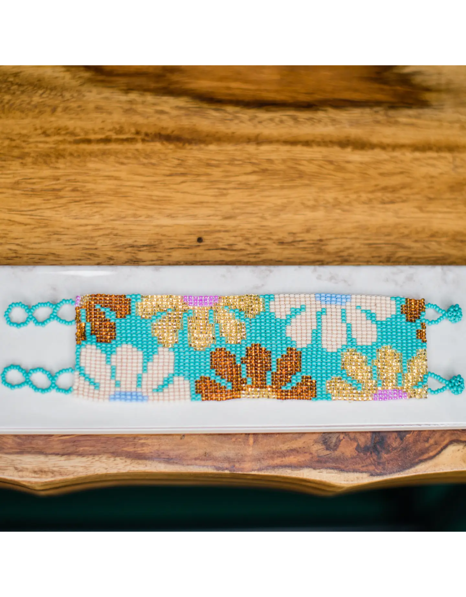 Beaded Cuff, Daisy