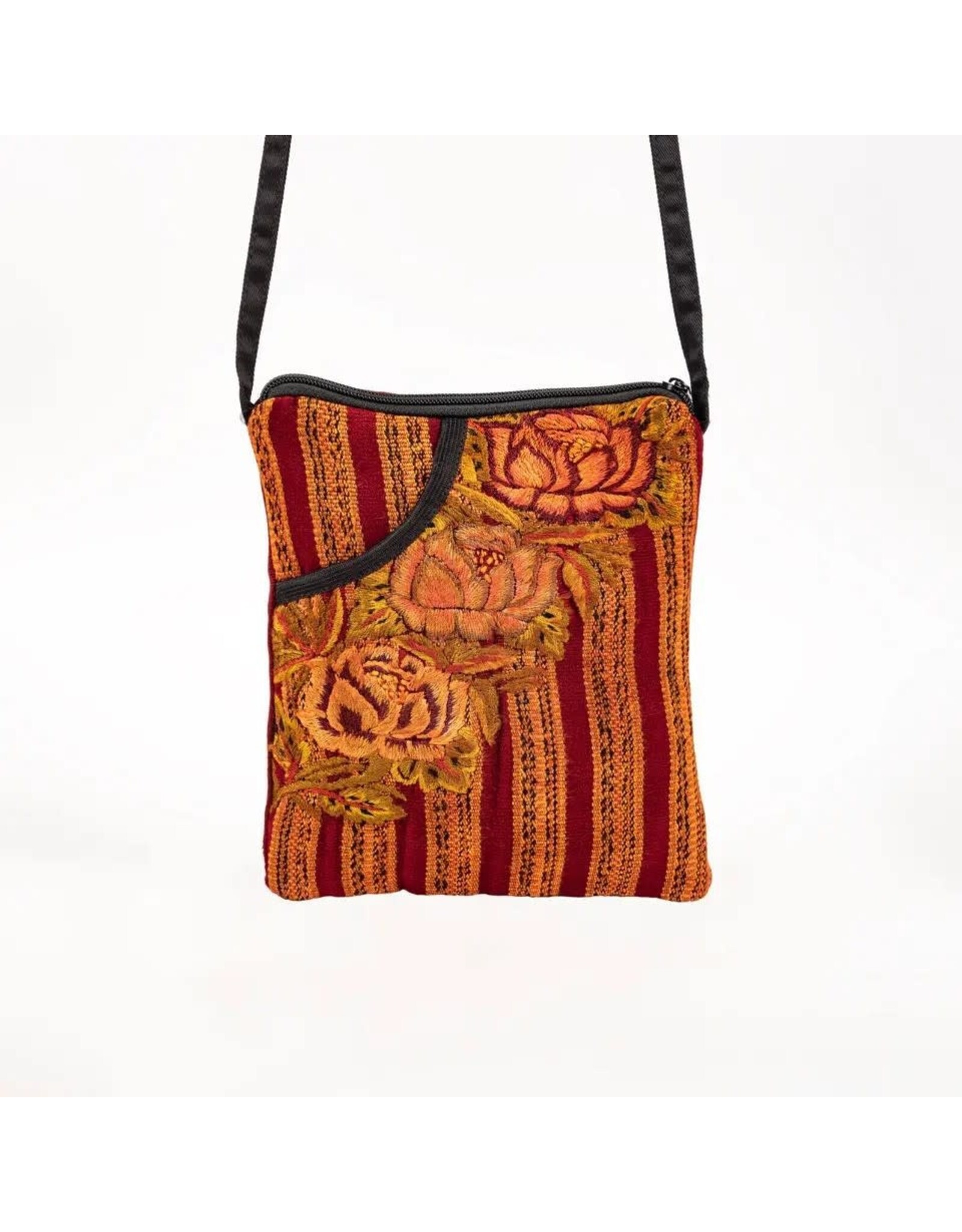 Recycled Huipile Passport Bag, Earth Tones or Bright, Guatemala