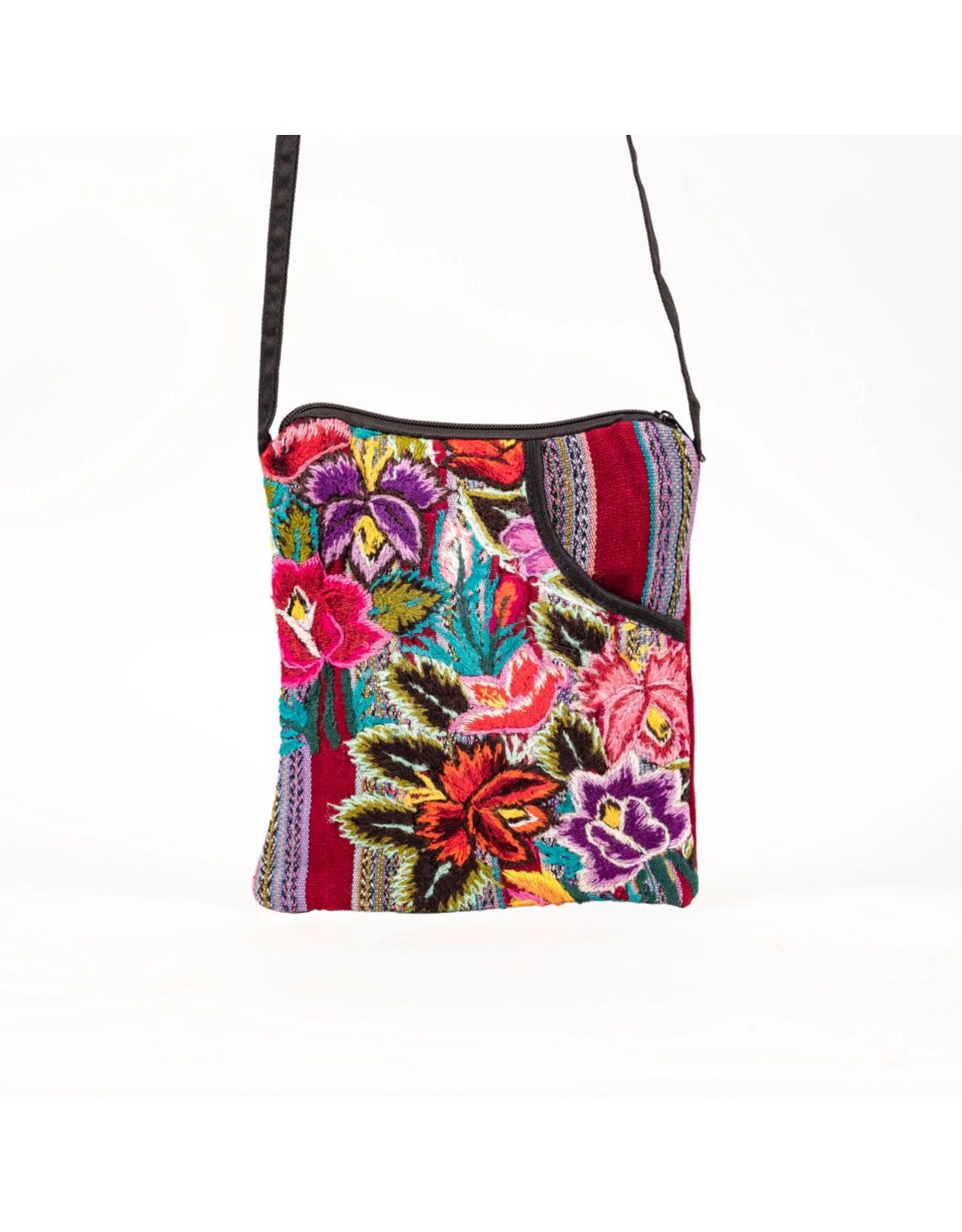 Recycled Huipile Passport Bag, Earth Tones or Bright, Guatemala