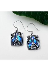 Fair and Square Abalone Earrings - Sterling Silver, Indonesia