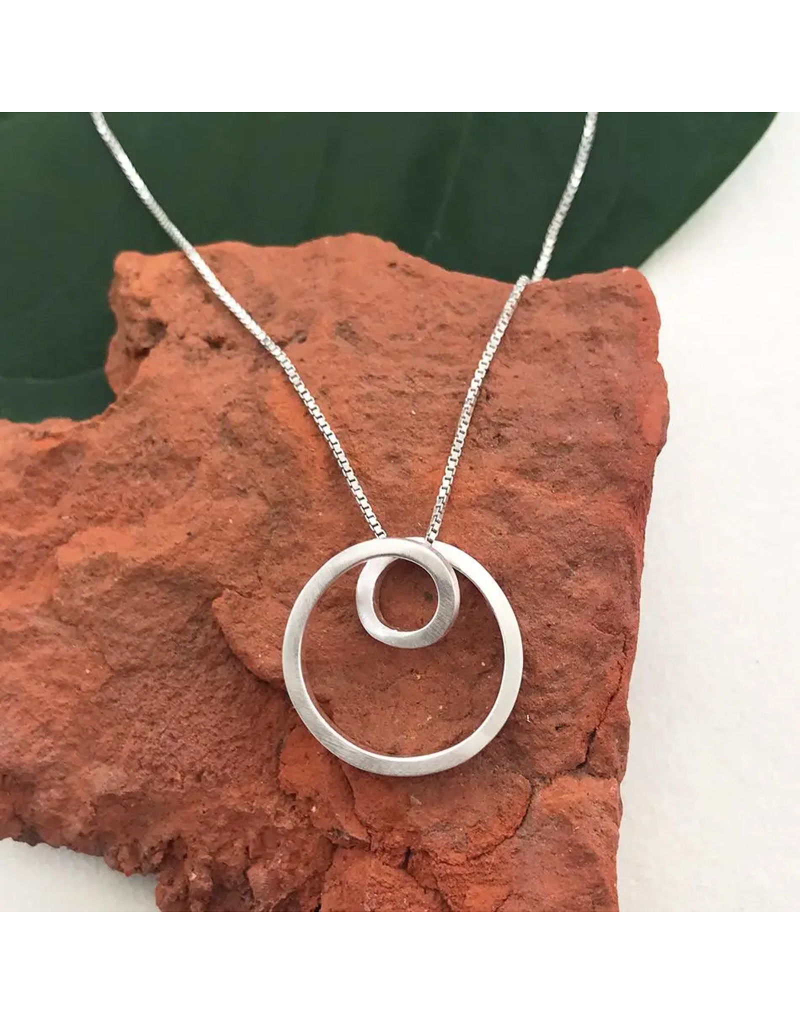 Circle in Circle Necklace - Sterling Silver, Indonesia