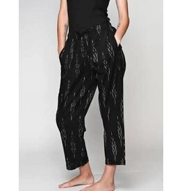 Black Ikat Handloom Pants, India