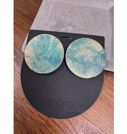 Circle Leather Stud Earrings, Chile
