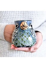 upavim Guatemala Hand-Painted Ceramic Bird Mug