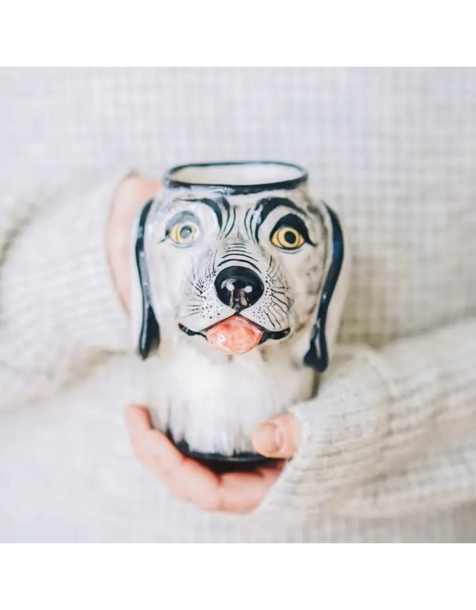 upavim Stoneware Dog Mug, Guatemala
