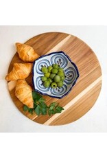 upavim Teak Serving Board with Wine/Bowl Cutout, Guatemala