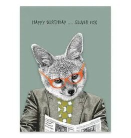 Silver Fox Birthday Card