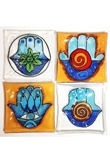 Judaica Medium Glass Dish, Ecuador