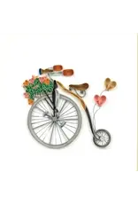 Trade roots Bicycle with Flower Basket  Quilling Card, Vietnam