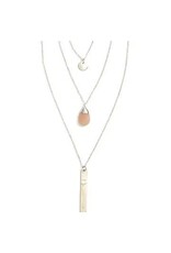 Triple Strand Multi-Way Pendant Necklace - Silver, India