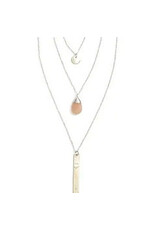 Triple Strand Multi-Way Pendant Necklace - Silver, India