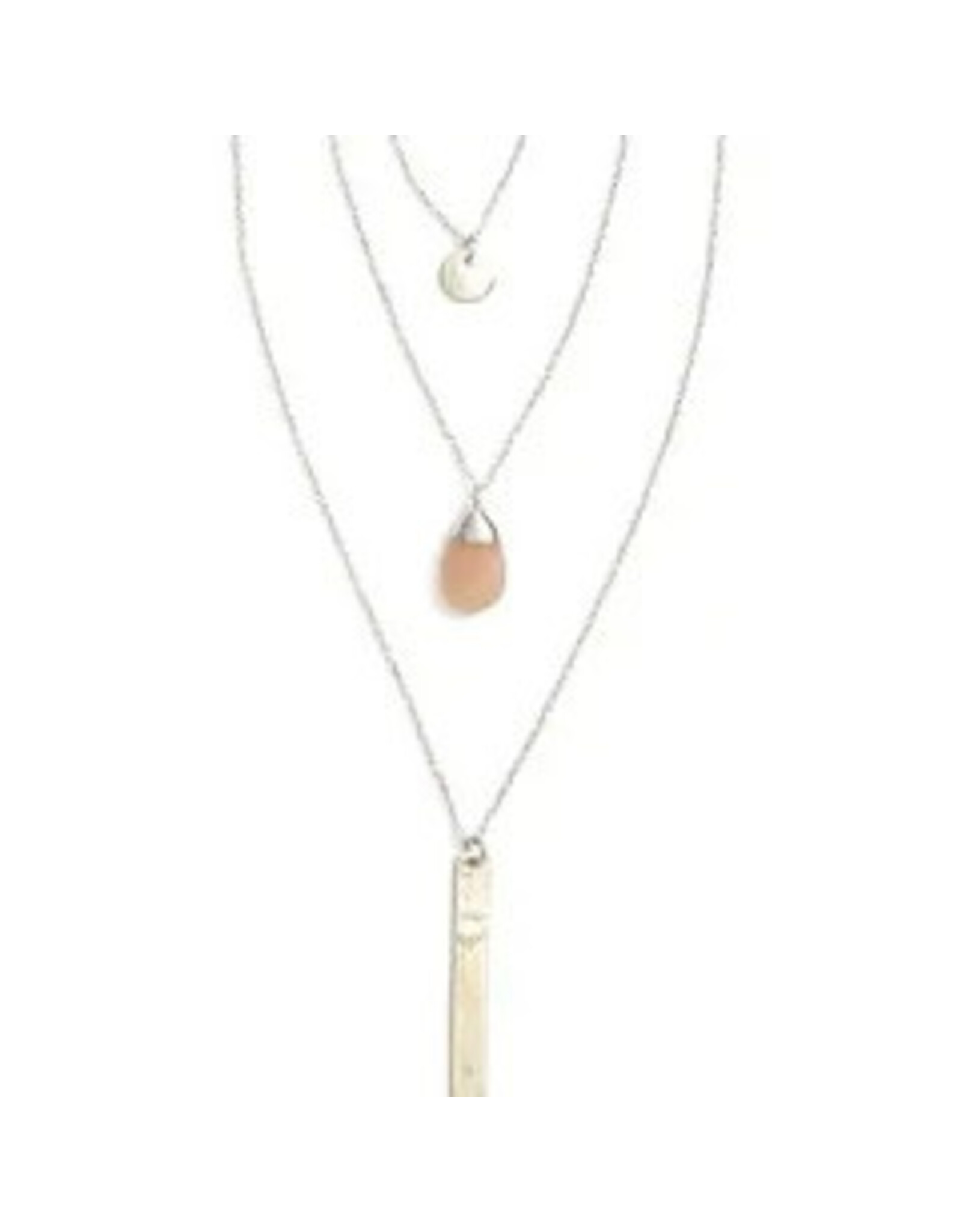 Triple Strand Multi-Way Pendant Necklace - Silver, India