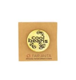 Cool Beans Pin - Recycled Brass, India