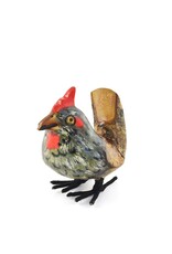 Jacaranda Wood Little Chicken Sculpture, Kenya
