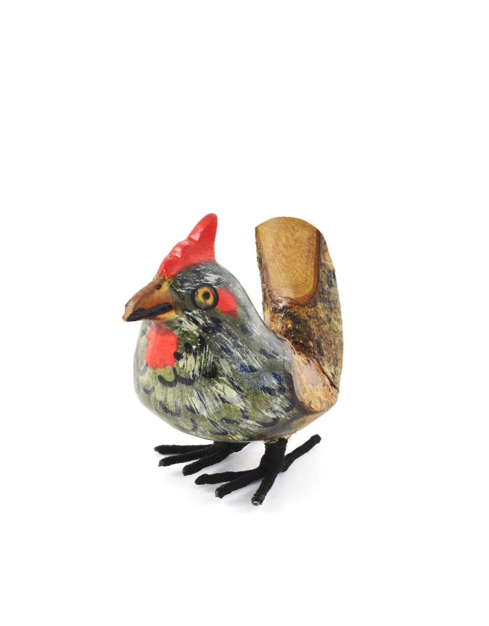 Jacaranda Wood Little Chicken Sculpture, Kenya