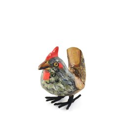 Jacaranda Wood Little Chicken Sculpture, Kenya