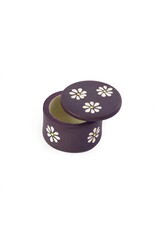 Purple Daisy Soapstone RIng Box, Kenya