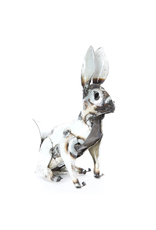 Rustic White Oil Drum Rabbit, Zimbabwe SMall