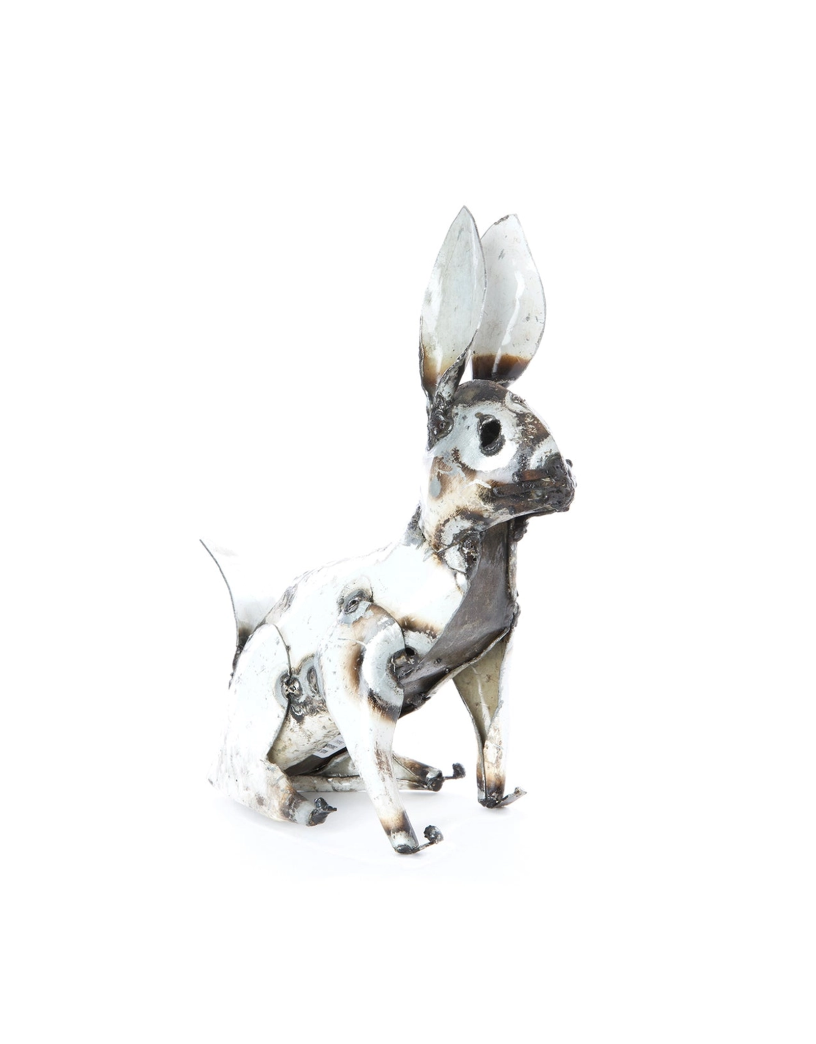 Rustic White Oil Drum Rabbit, Zimbabwe SMall