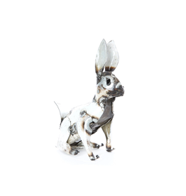 Rustic White Oil Drum Rabbit, Zimbabwe SMall