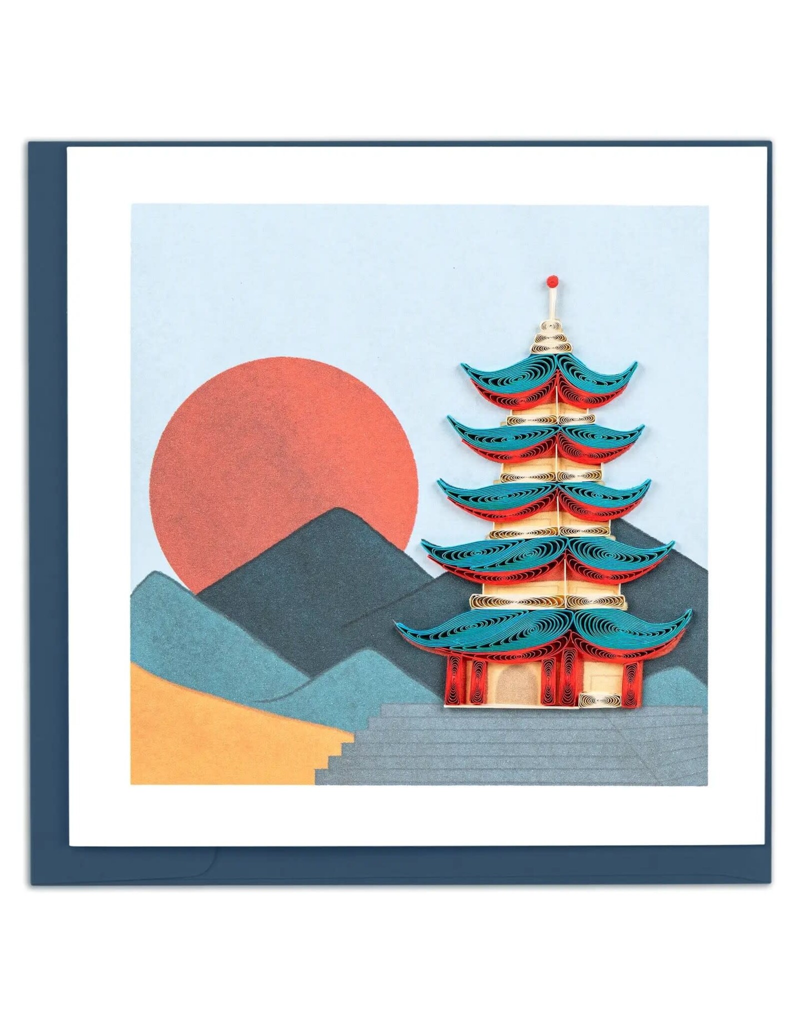 Quilled Pagoda Greeting Card